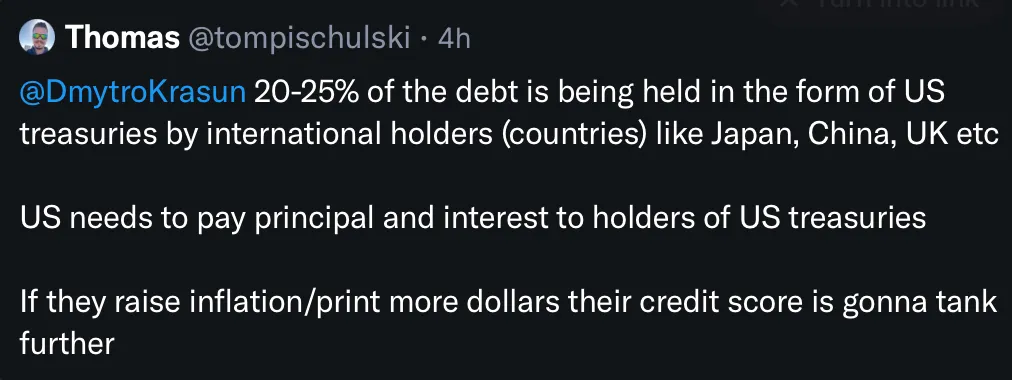 Inflation and Credit Rating tweet