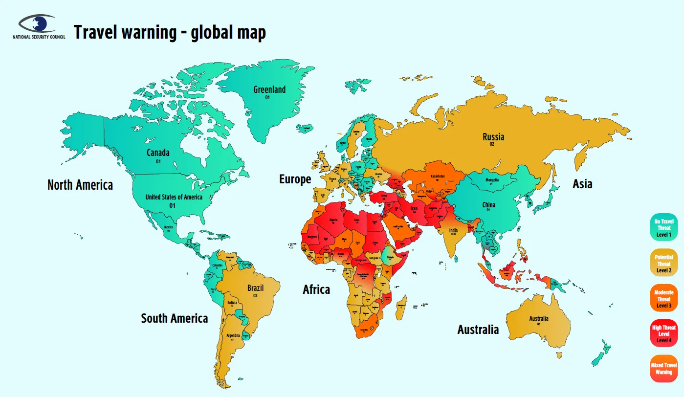 Israel Travel Safety Map