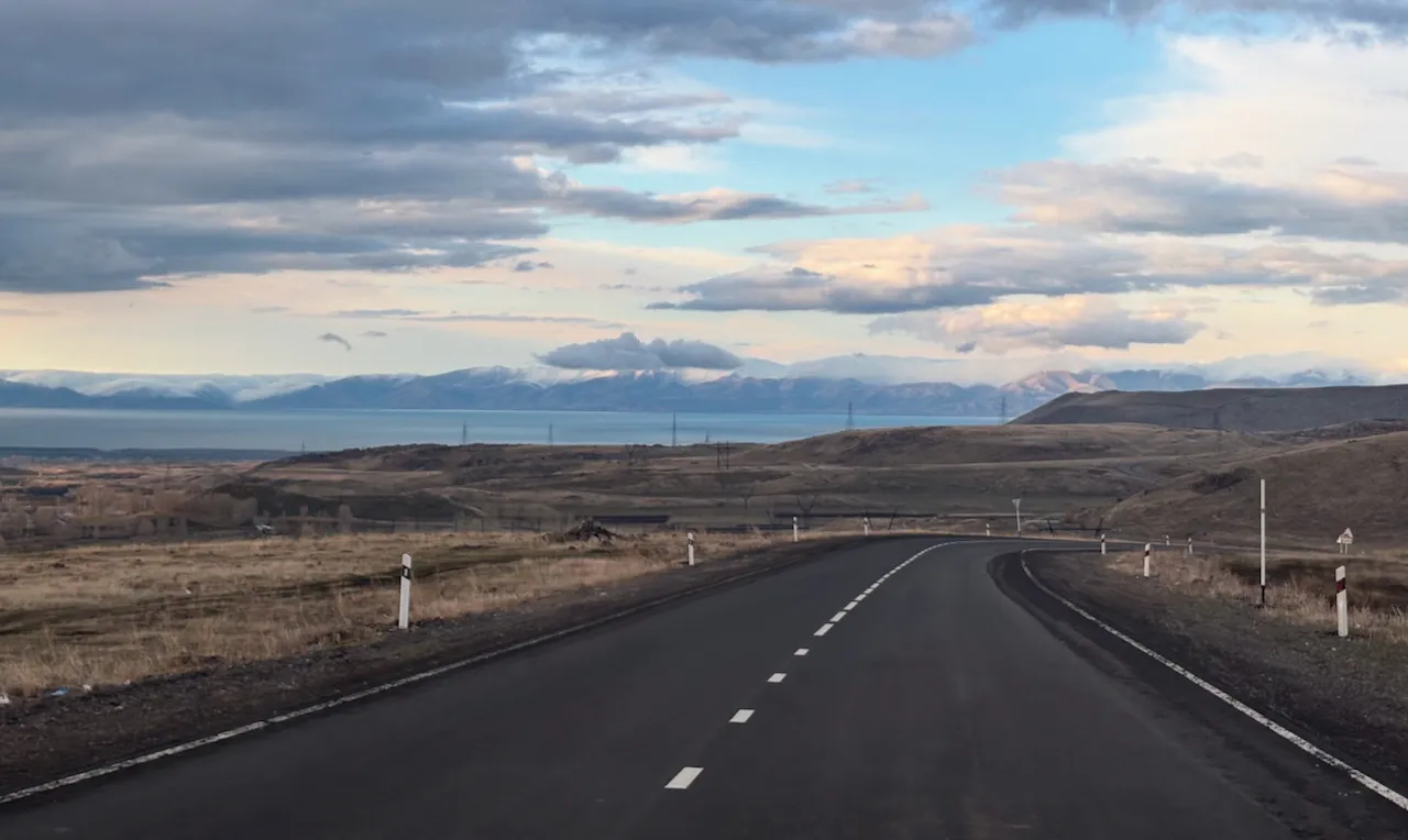 Road around lake Sevan