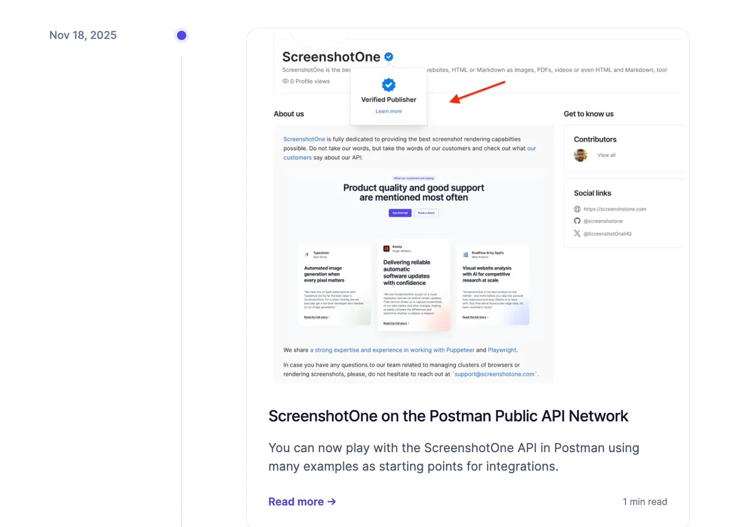 ScreenshotOne changelog